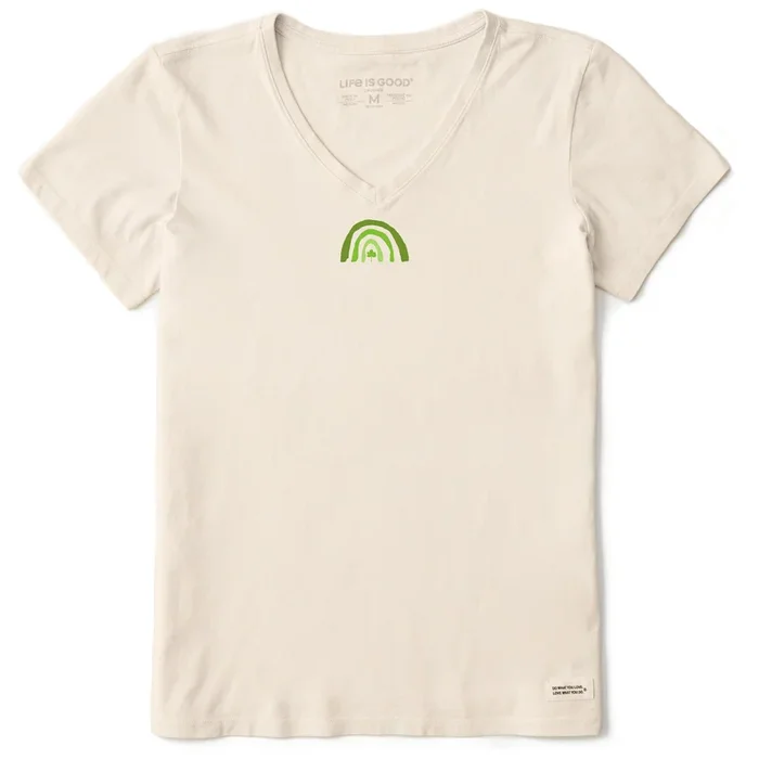 Women’s Clover Rainbow Short Sleeve Crusher Vee
