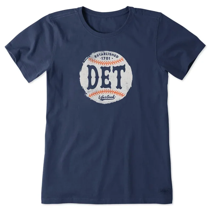 Women’s Detroit Baseball Short Sleeve Crusher Tee
