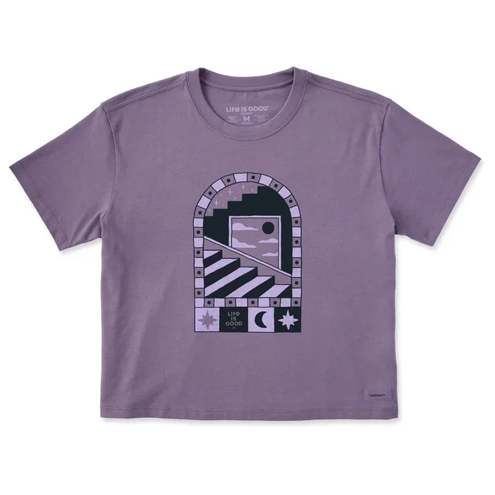 Women’s Many Steps to Go Short Sleeve Crusher Boxy Tee