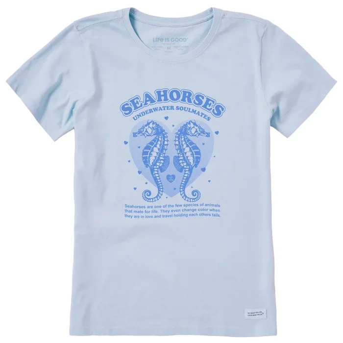Women’s Seahorses Soulmates Short Sleeve Crusher Tee