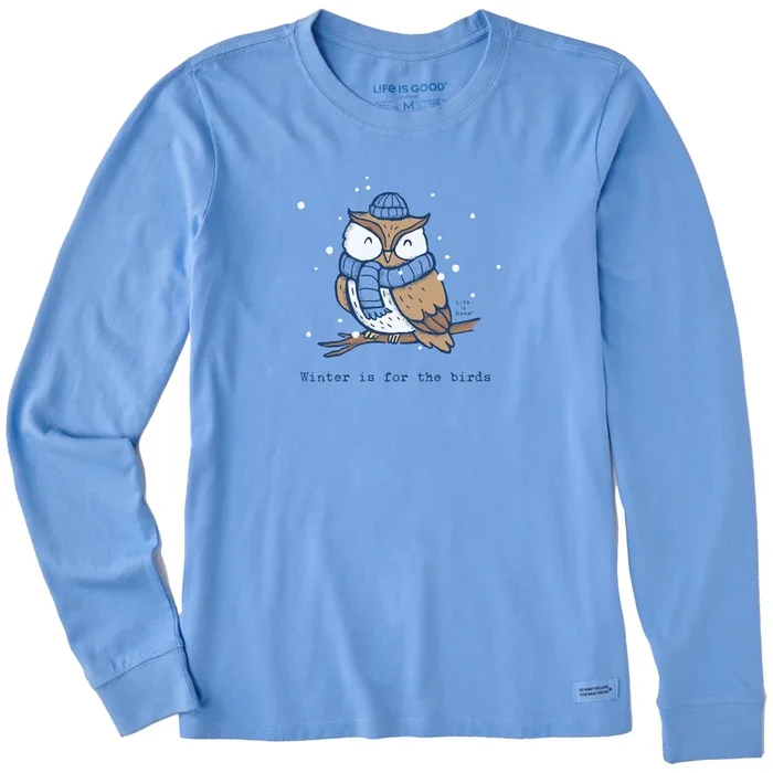 Women’s Winter is for the Birds Owl Long Sleeve Crusher Tee