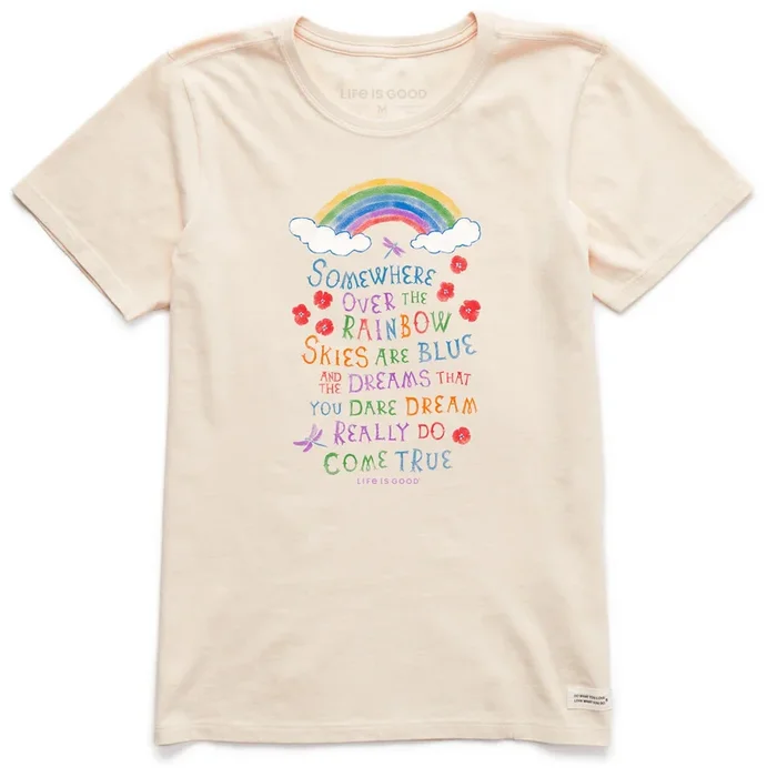 Women’s Wizard of Oz Somewhere Over the Rainbow Short Sleeve Crusher Tee