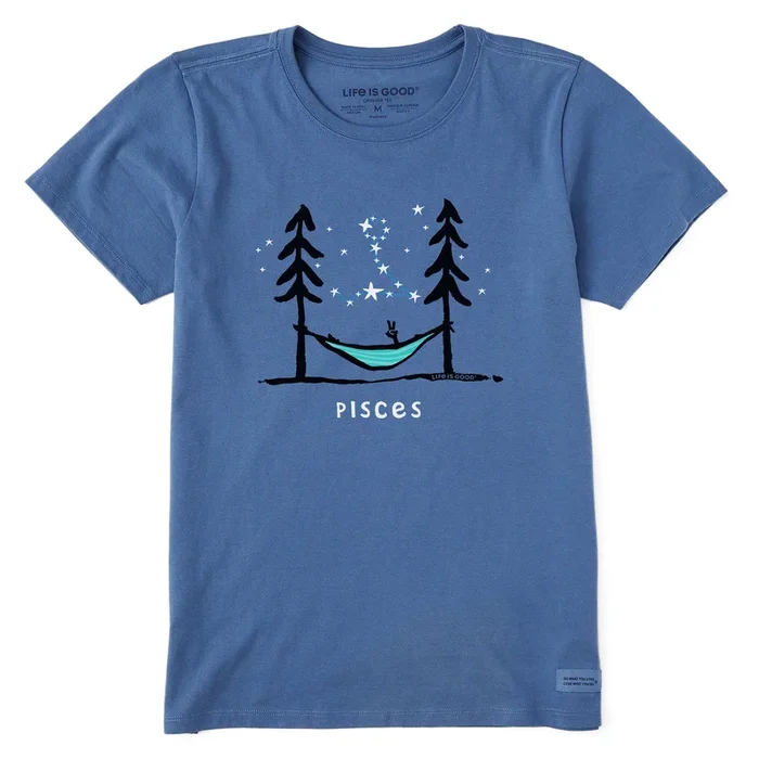 Women’s Zodiac Hammock Pisces Short Sleeve Crusher Tee
