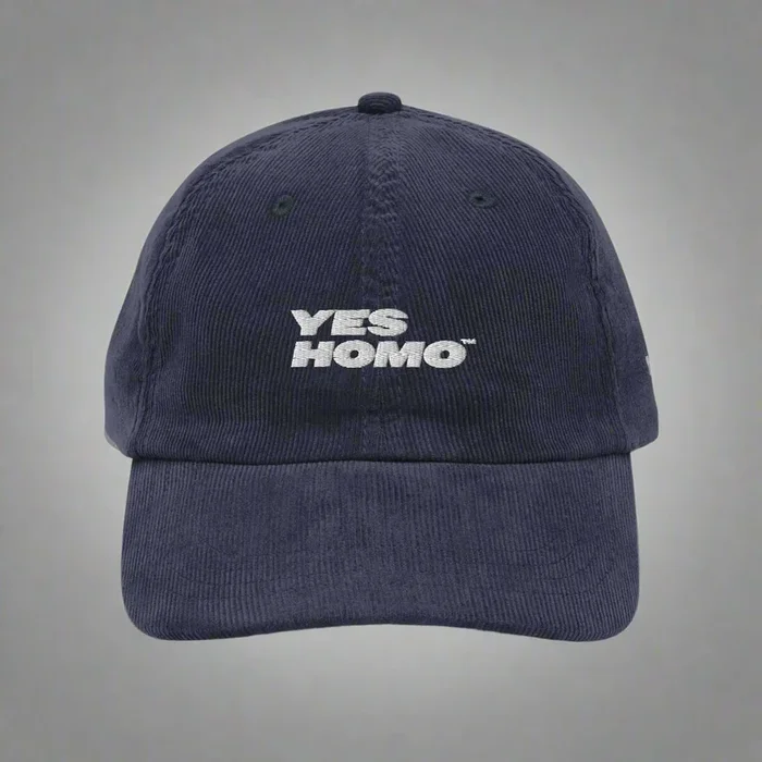 Yes Homo Vintage Corduroy Hat in Navy